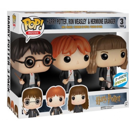 Figurine POP Harry Potter, Ron Weasley & Hermione Granger (Harry Potter)